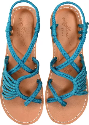 Flow Women's Handcrafted Flat Sandals | Fresh Smell | Comfort Fit | Tropical | True to Size | Fashionable