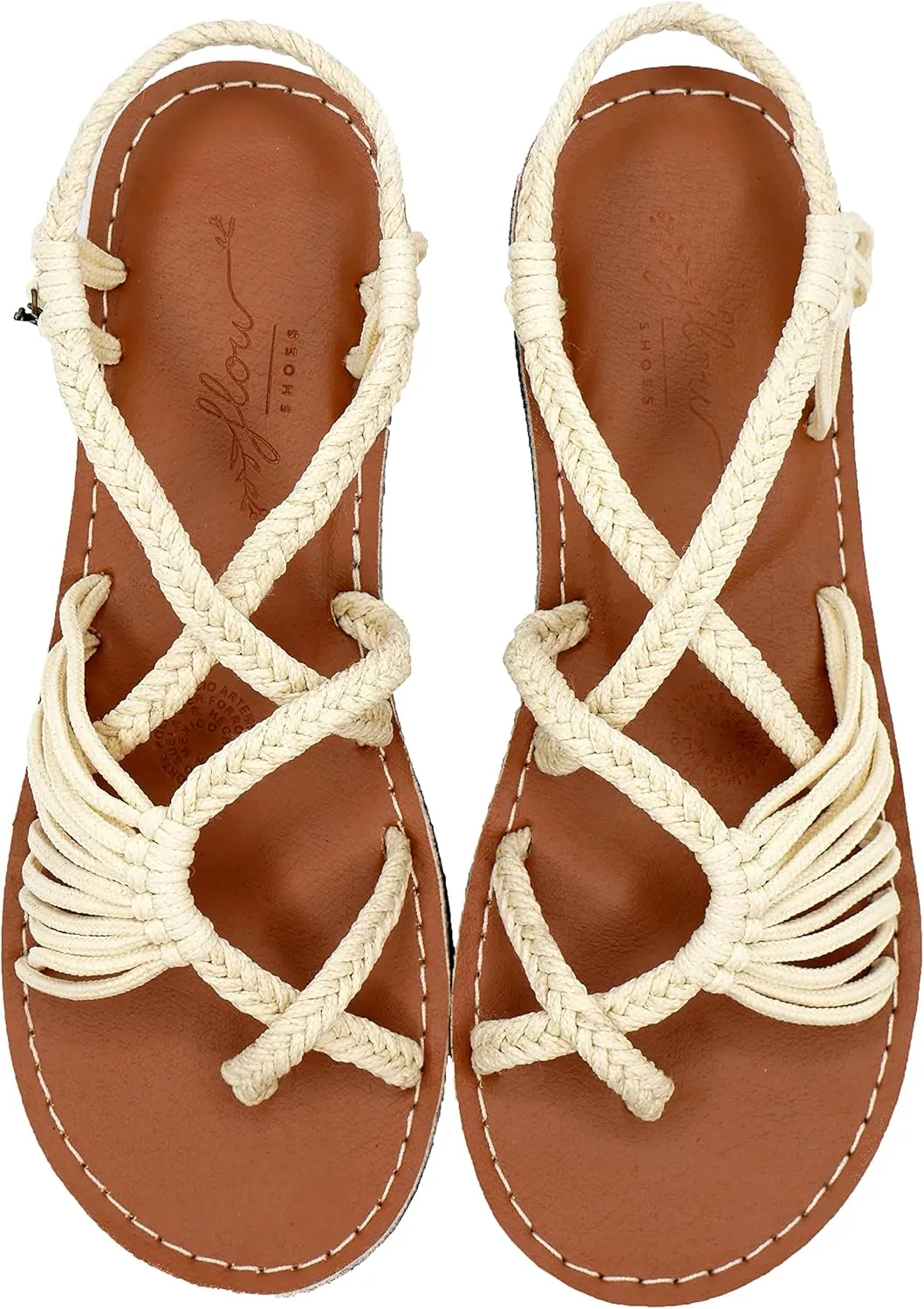 Flow Women's Handcrafted Flat Sandals | Fresh Smell | Comfort Fit | Tropical | True to Size | Fashionable