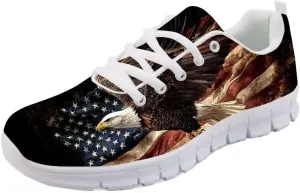 Forchrinse Cute Pug Love Print Sport Gym Running Shoes Unisex Walking Shoes Lightweight Lace Up Athletic Sneakers
