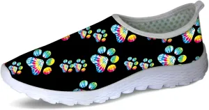 Forchrinse Moon Star Men’s Running Shoes Women’s Slip on Walking Shoes Patriotic Sport Sneakers Breathable