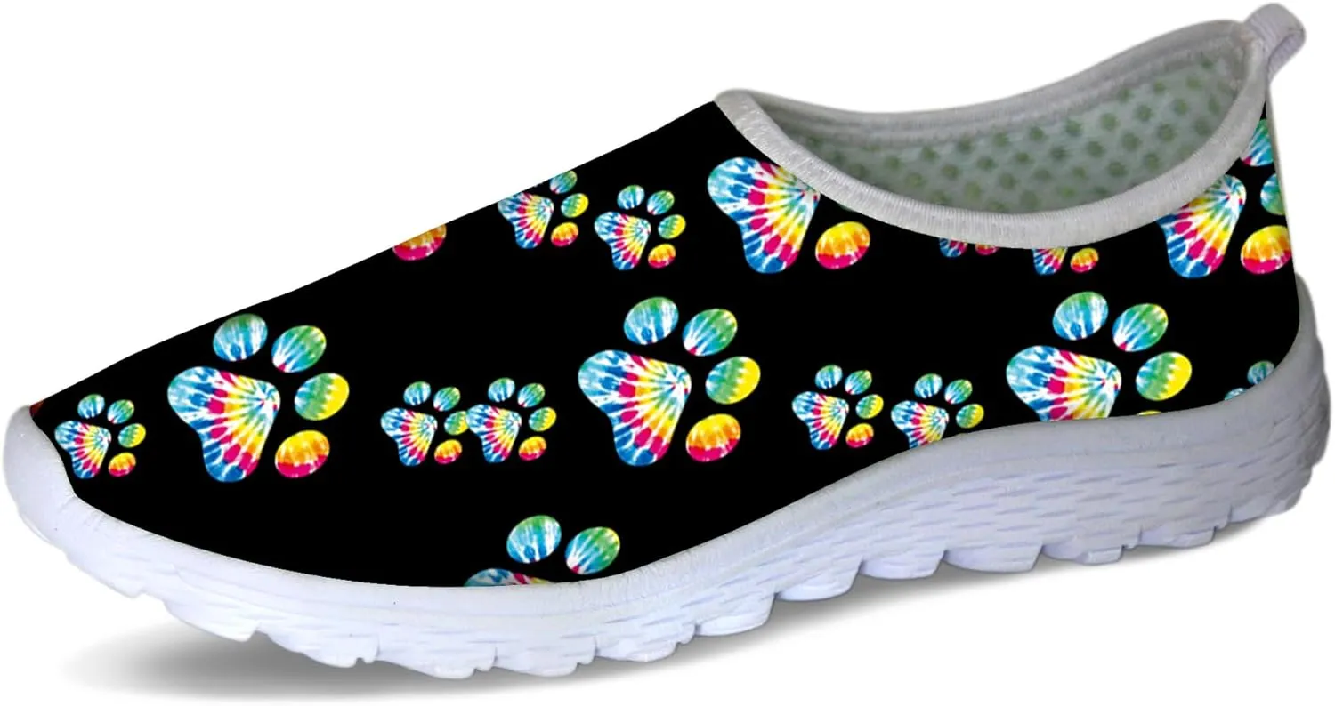 Forchrinse Moon Star Men’s Running Shoes Women’s Slip on Walking Shoes Patriotic Sport Sneakers Breathable