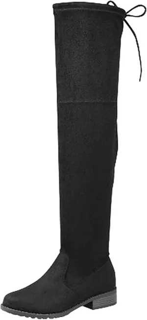 Forever Link Jalen-H4 Women's Over The Knee Thigh High Flat Boot,Leopard
