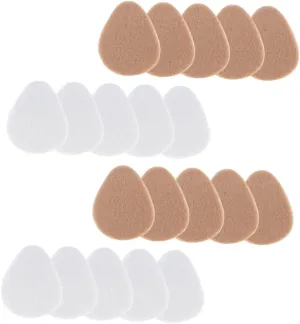 FRCOLOR 10 Pack Forefoot Pads High Heel Mats for Women Men Wool Fleece Cushions Half Size Adhesive for Comfortable Walking
