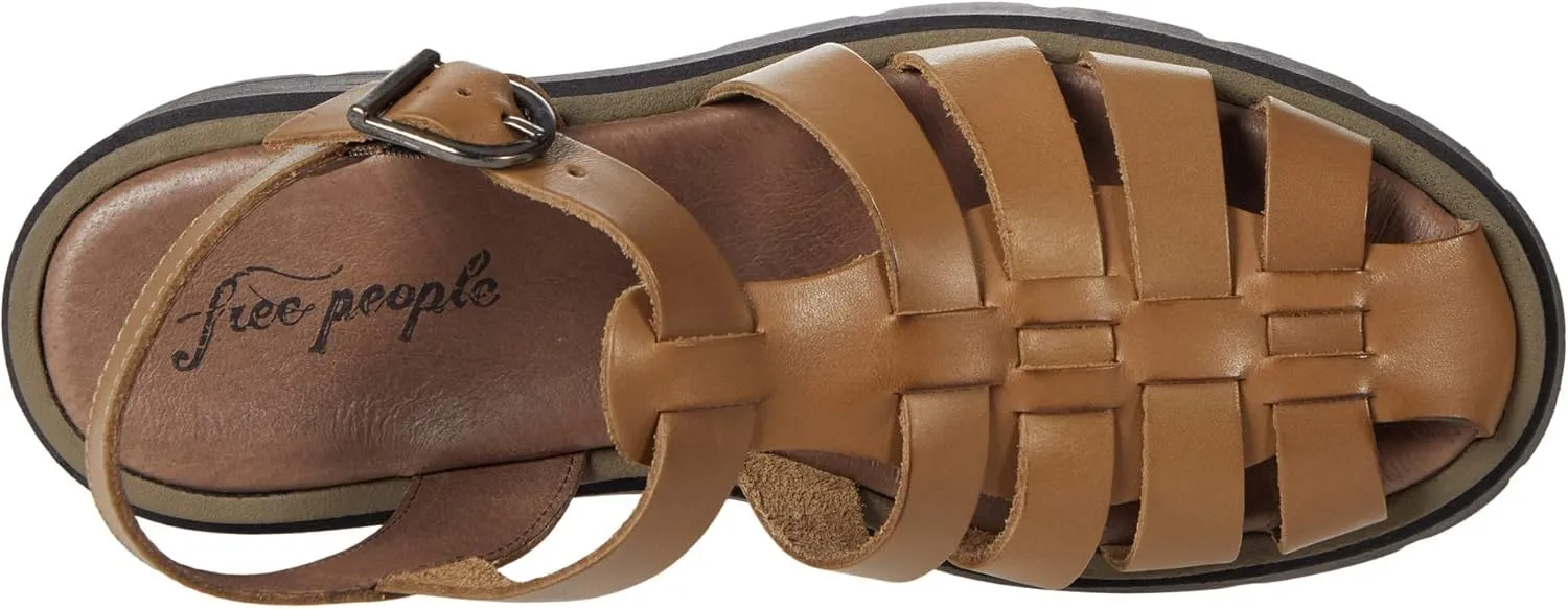 Free People Delaney Fisherman Platform - Women Platform Sandals - Leather Upper and Lining - Rubber Outsole