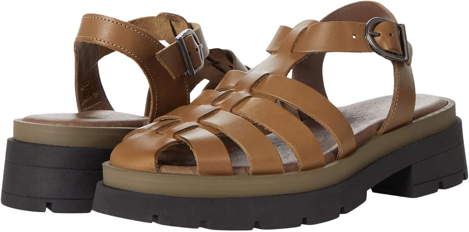 Free People Delaney Fisherman Platform - Women Platform Sandals - Leather Upper and Lining - Rubber Outsole