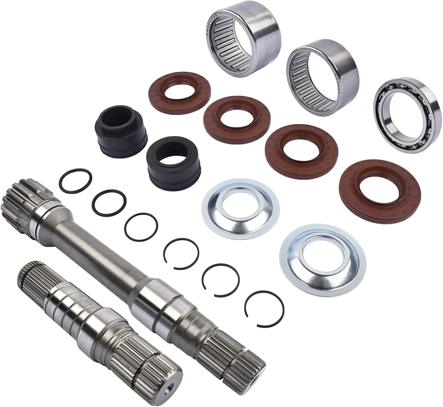 Front Differential Axle Intermediate Shaft Inner Shaft Kit 19pcs Fit For 2012-2018 Ram 1500 & 2019-2021 Ram 1500 Classic # 68146594AB, 68146594AA, 68257420AF, 68257421AF, 68257422AF, 722N695BKA
