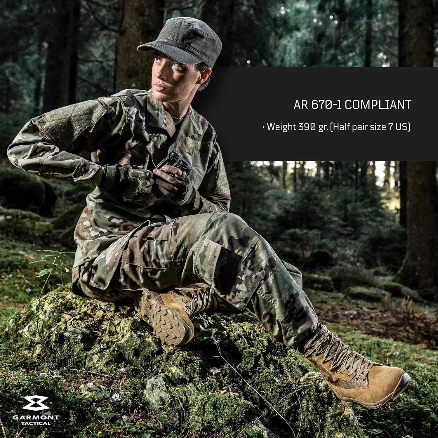 GARMONT TACTICAL T8 Athena Military Combat Tactical Boots for Women, Army, Air Force, AR670-1 Compliant Footwear, Suede Leather, Increased Arch Support, Regular