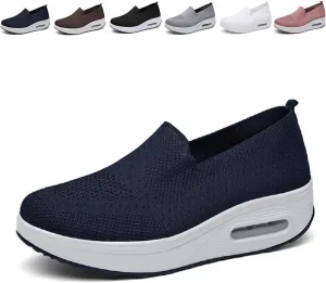 GEOBY Women's Orthopedic Sneakers, Slip-On Light Air Cushion Orthopedic Sneakers, Women Casual Walking Sneaker Orthopedic Arch Diabetes Support 2023
