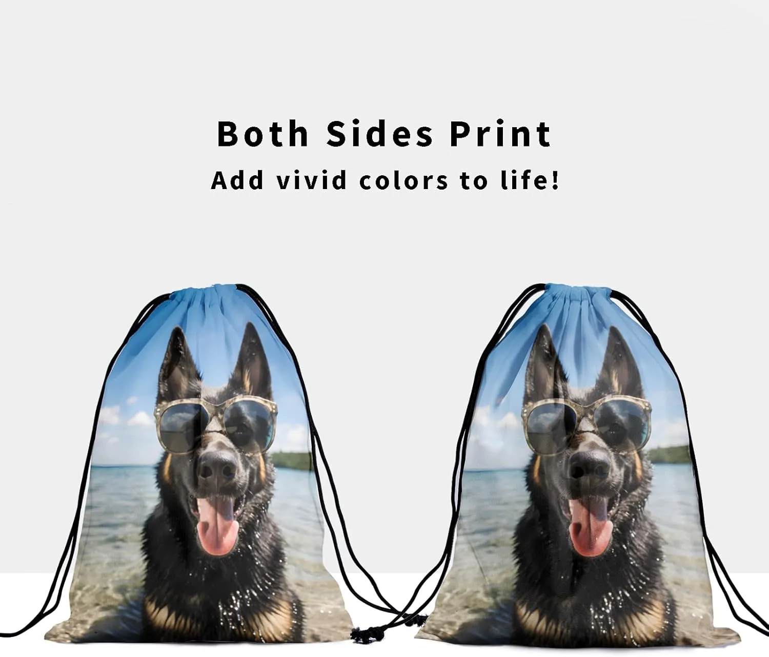 German Shepherds Dog Grip Bag - Puppy Gymnastics Grip Bag Gymnasts Gym Bag Summer Pet Drawstring Gift Bag Gym Storage Pouch for Sports Party Favors