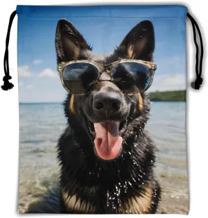German Shepherds Dog Grip Bag - Puppy Gymnastics Grip Bag Gymnasts Gym Bag Summer Pet Drawstring Gift Bag Gym Storage Pouch for Sports Party Favors