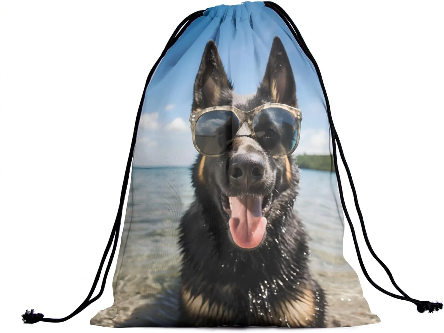 German Shepherds Dog Grip Bag - Puppy Gymnastics Grip Bag Gymnasts Gym Bag Summer Pet Drawstring Gift Bag Gym Storage Pouch for Sports Party Favors