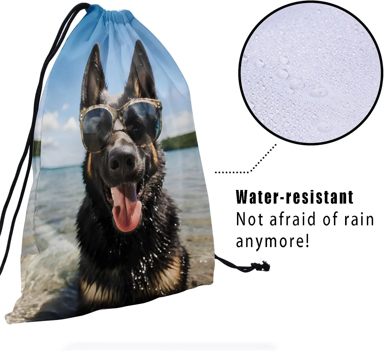 German Shepherds Dog Grip Bag - Puppy Gymnastics Grip Bag Gymnasts Gym Bag Summer Pet Drawstring Gift Bag Gym Storage Pouch for Sports Party Favors