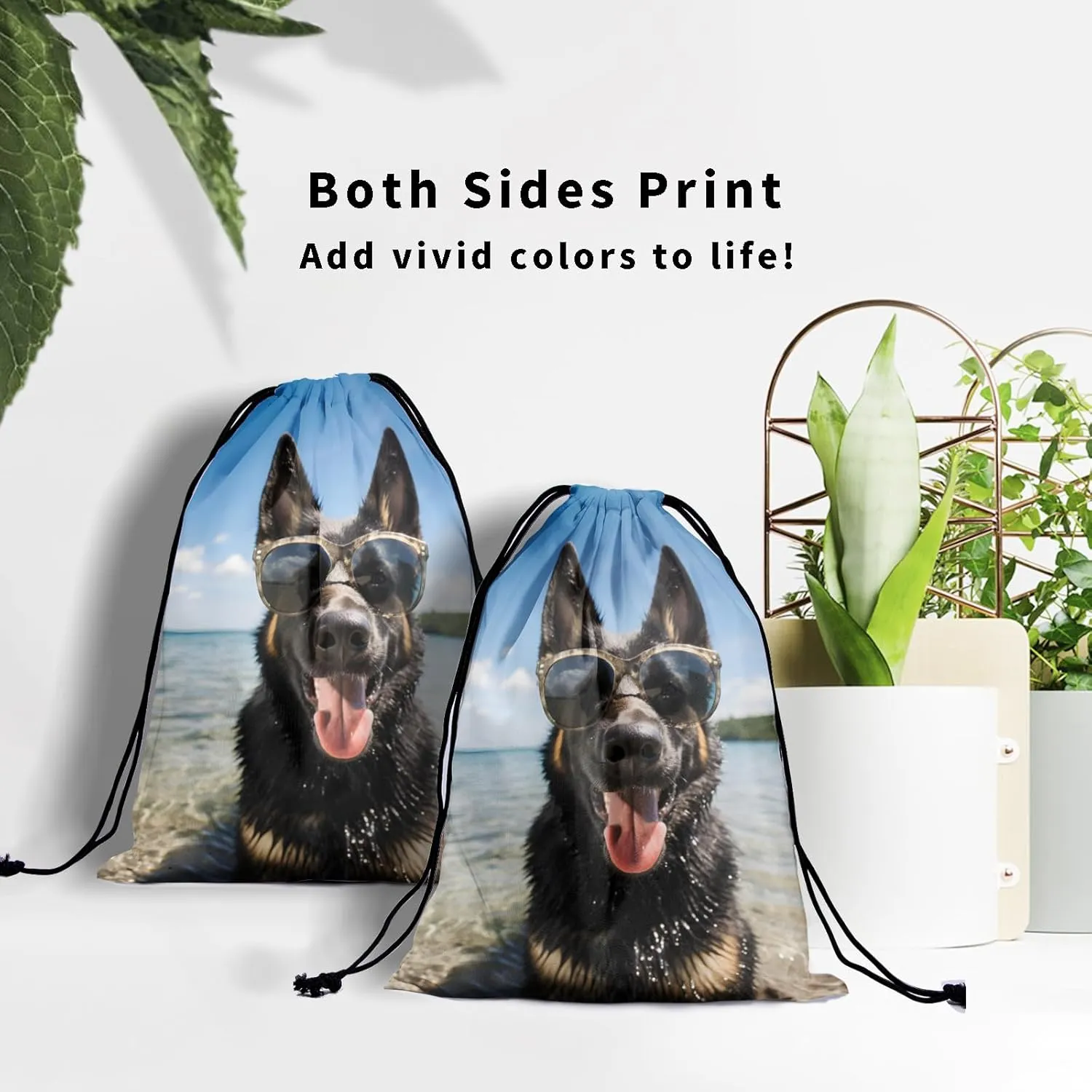 German Shepherds Dog Grip Bag - Puppy Gymnastics Grip Bag Gymnasts Gym Bag Summer Pet Drawstring Gift Bag Gym Storage Pouch for Sports Party Favors