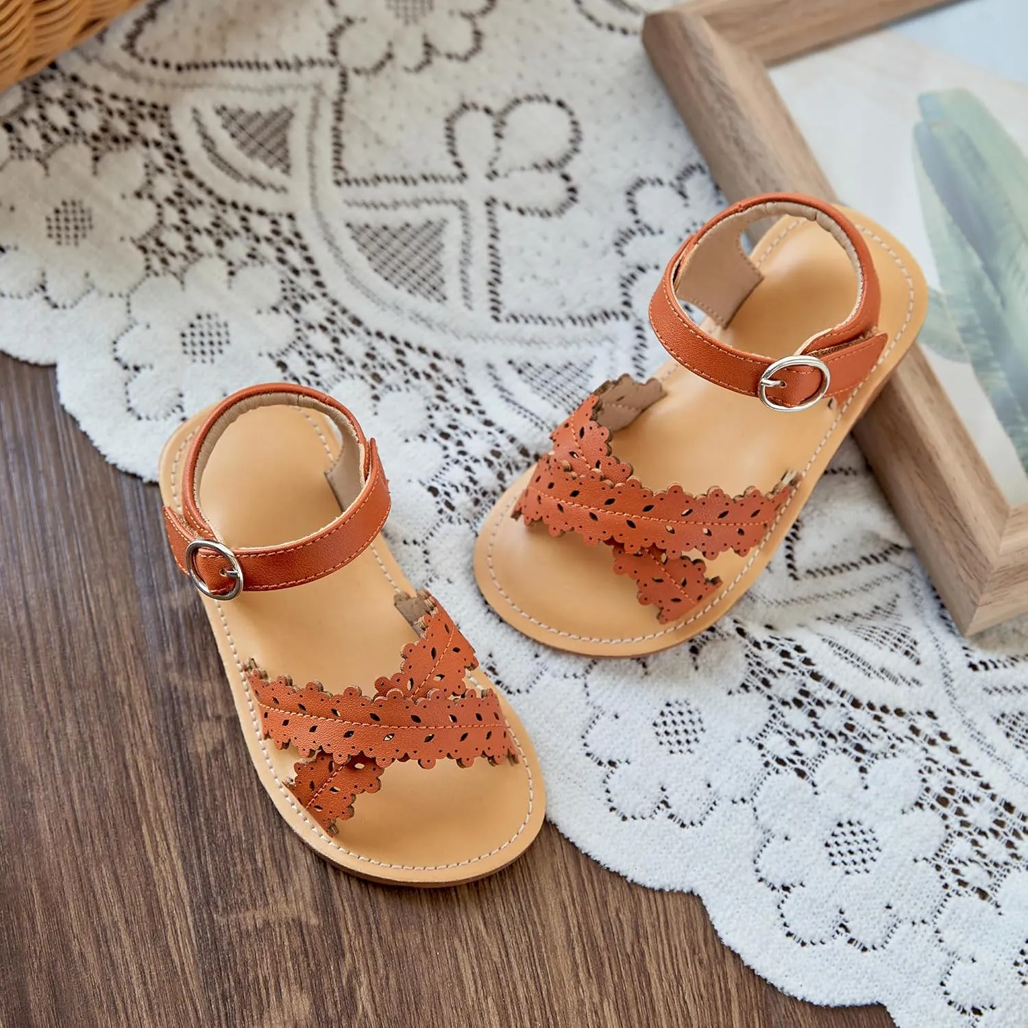 GINFIVE Toddler Girls Sandals Girls Toddler Sandals Little Girls Kids Shoes