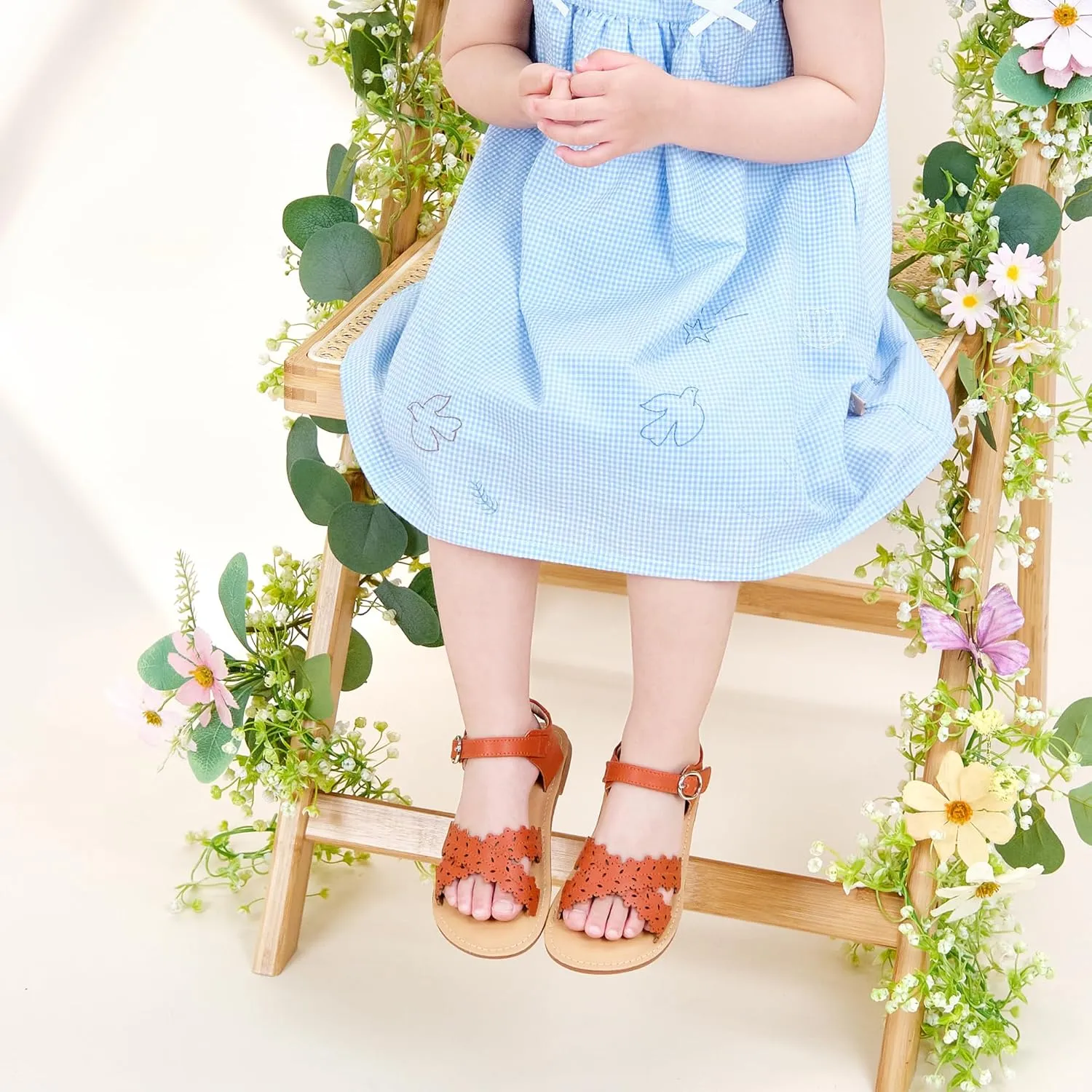 GINFIVE Toddler Girls Sandals Girls Toddler Sandals Little Girls Kids Shoes