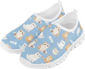 Girls Casual Sneakers Breathable Boys Mesh Slip On Shoes