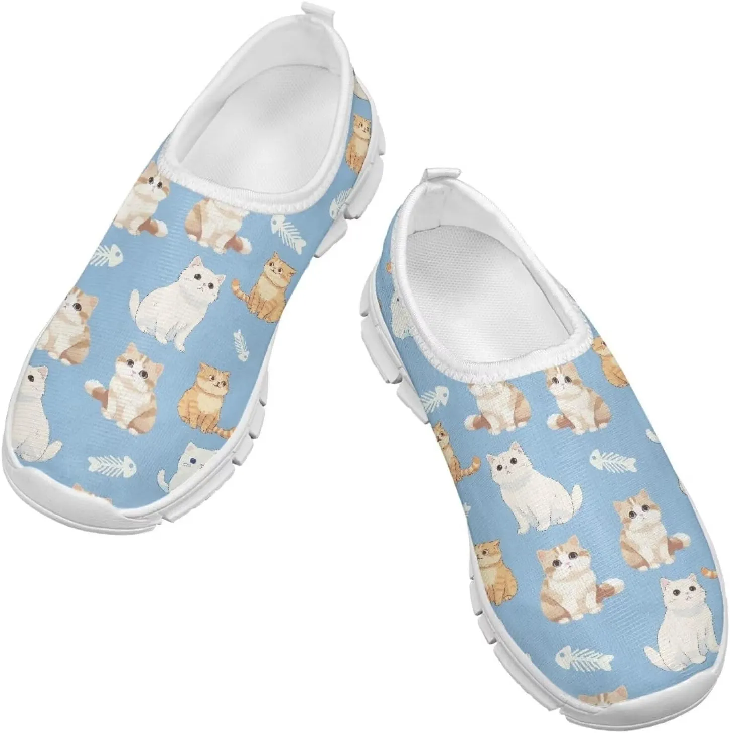 Girls Casual Sneakers Breathable Boys Mesh Slip On Shoes