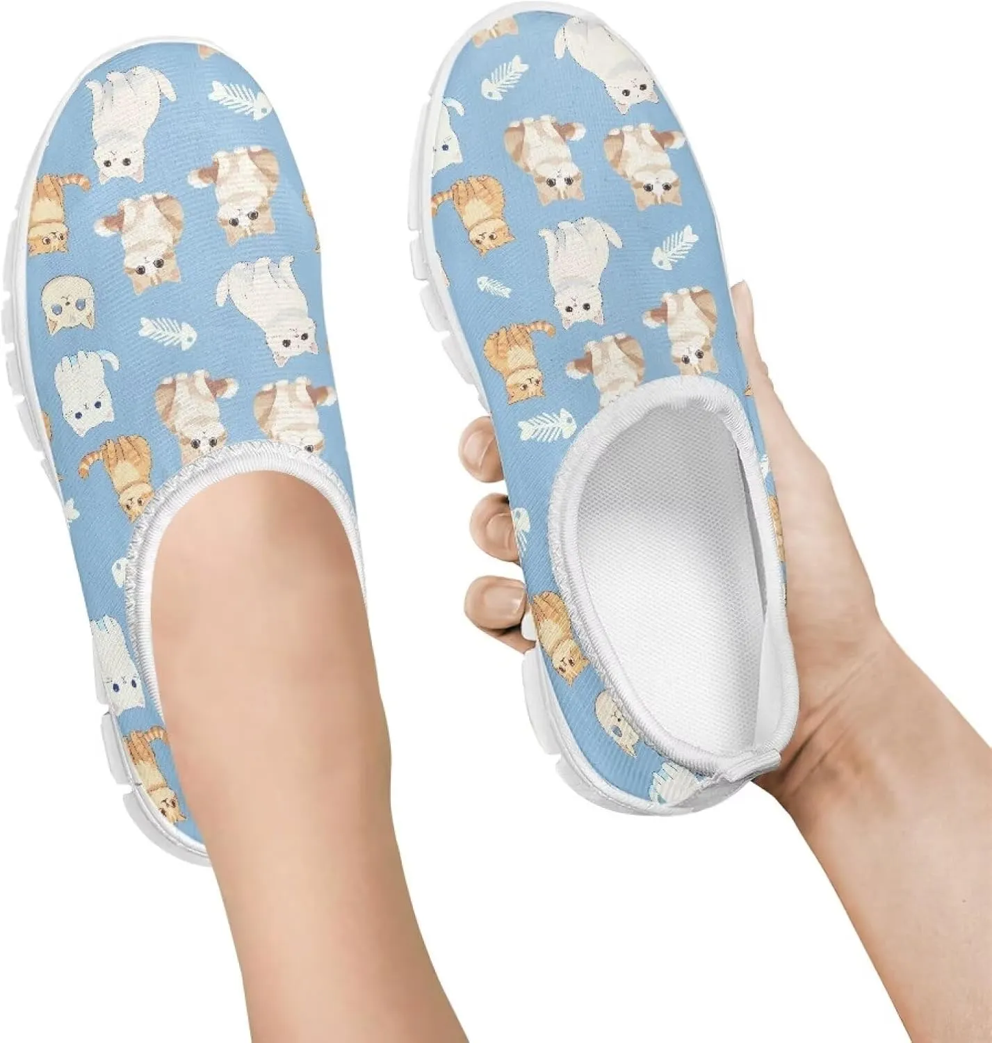 Girls Casual Sneakers Breathable Boys Mesh Slip On Shoes