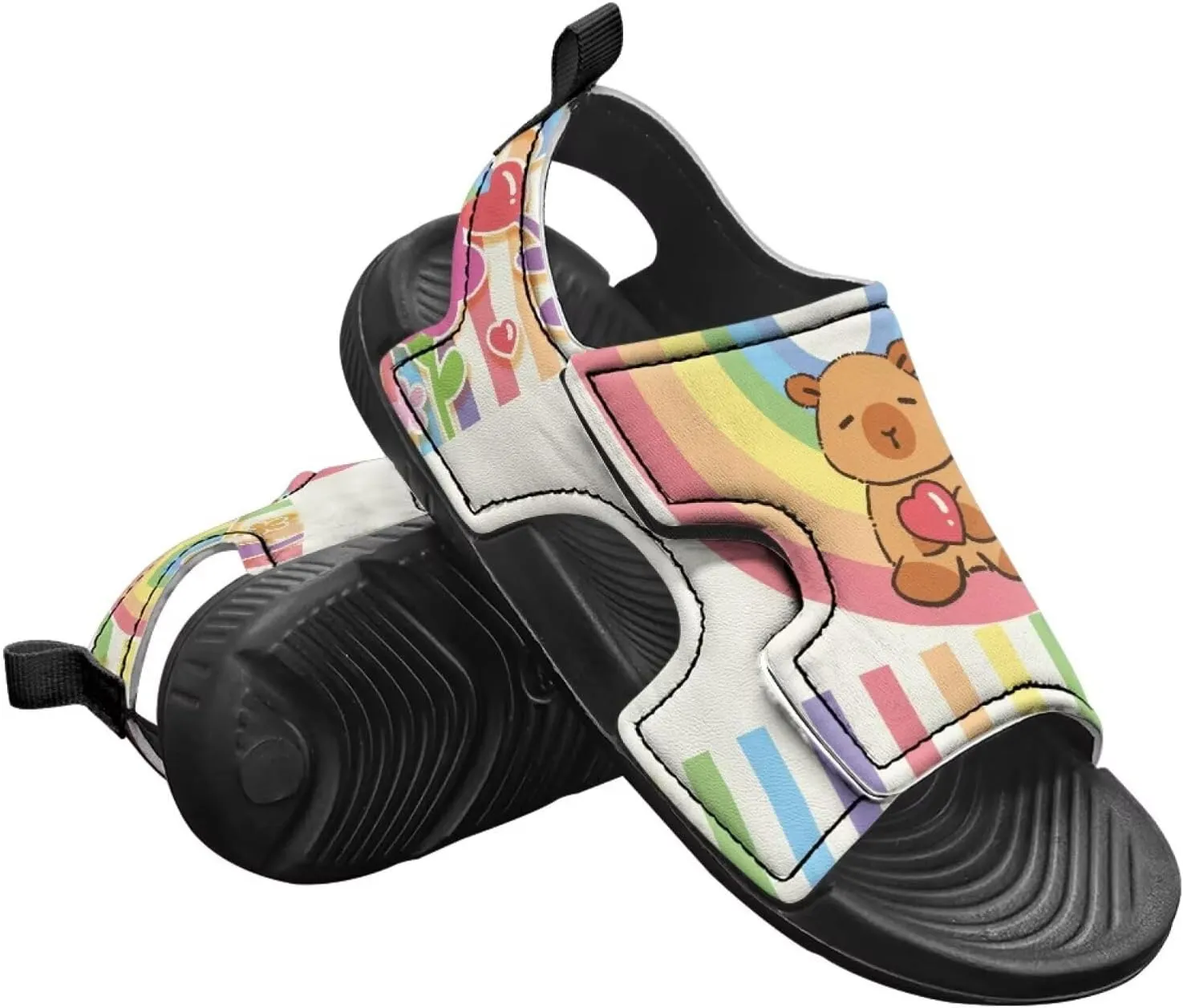 Girls Pink Axolotl Sandals Fashion Mushroom Pool Water Shoes Open Toe Outdoor Summer Hiking Athletic Sandals for Toddler Kids