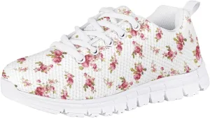 Girls Soft Mesh Cute Tennis Shoes Lightweight Breathable Nonslip Casual Athletic Sneakers