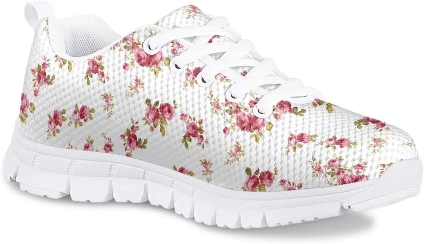 Girls Soft Mesh Cute Tennis Shoes Lightweight Breathable Nonslip Casual Athletic Sneakers