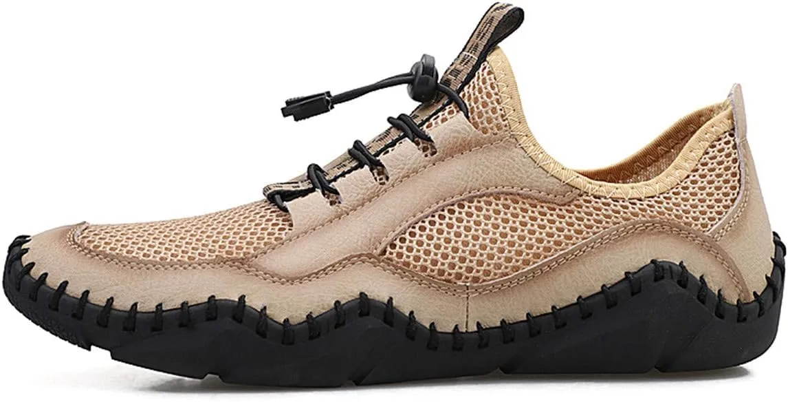 Gospt Mens Mesh Breathable Walking Shoes Slip-on Loafers Summer Beach Sandals
