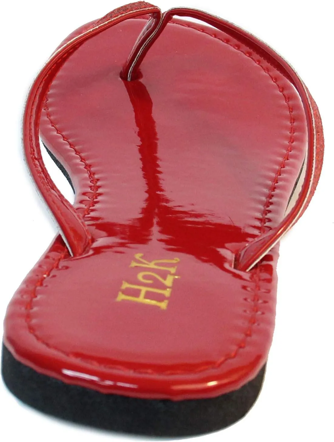 H2K Women's Glitter Flat Thong Sandal