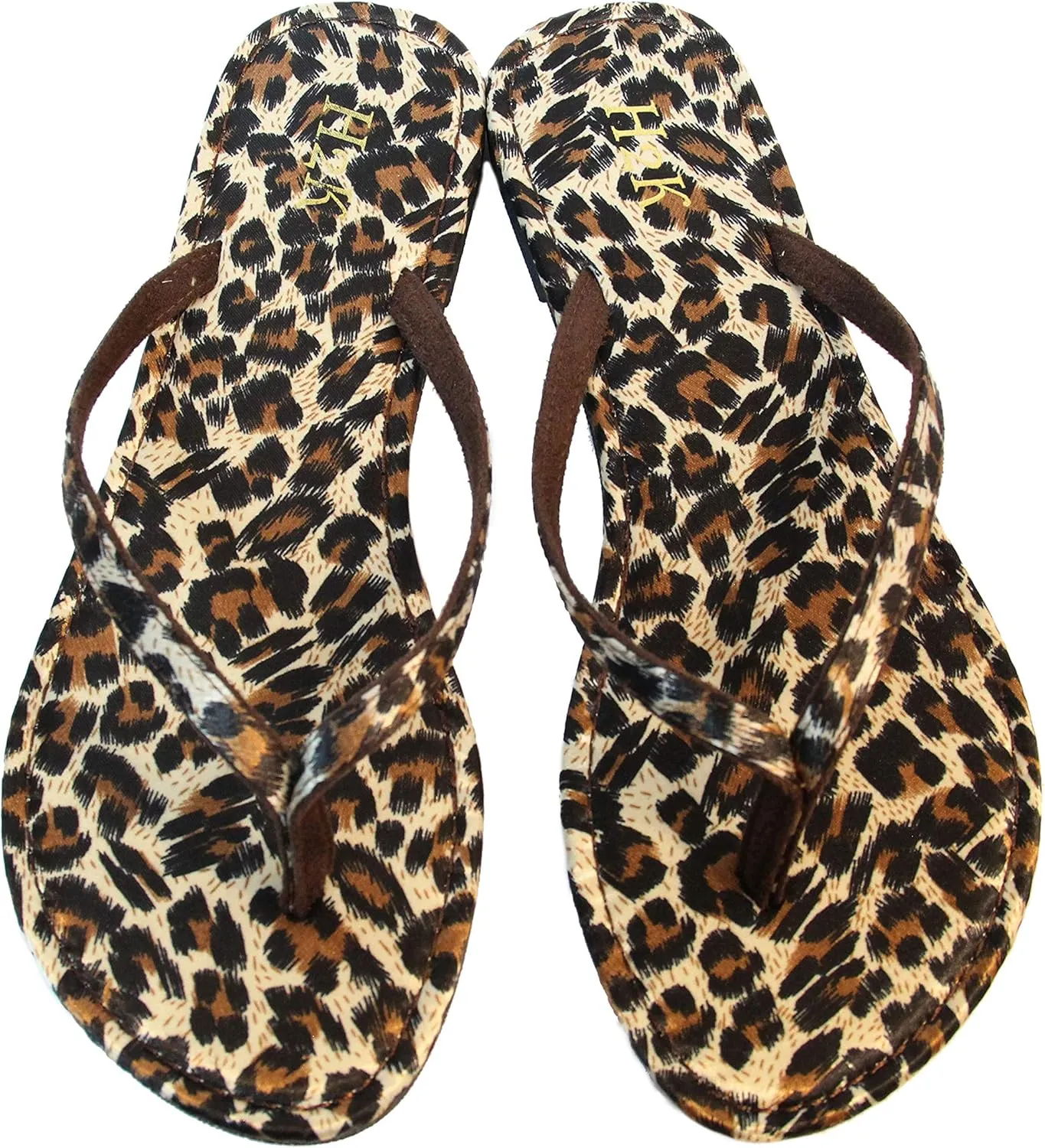 H2K Women's Glitter Flat Thong Sandal