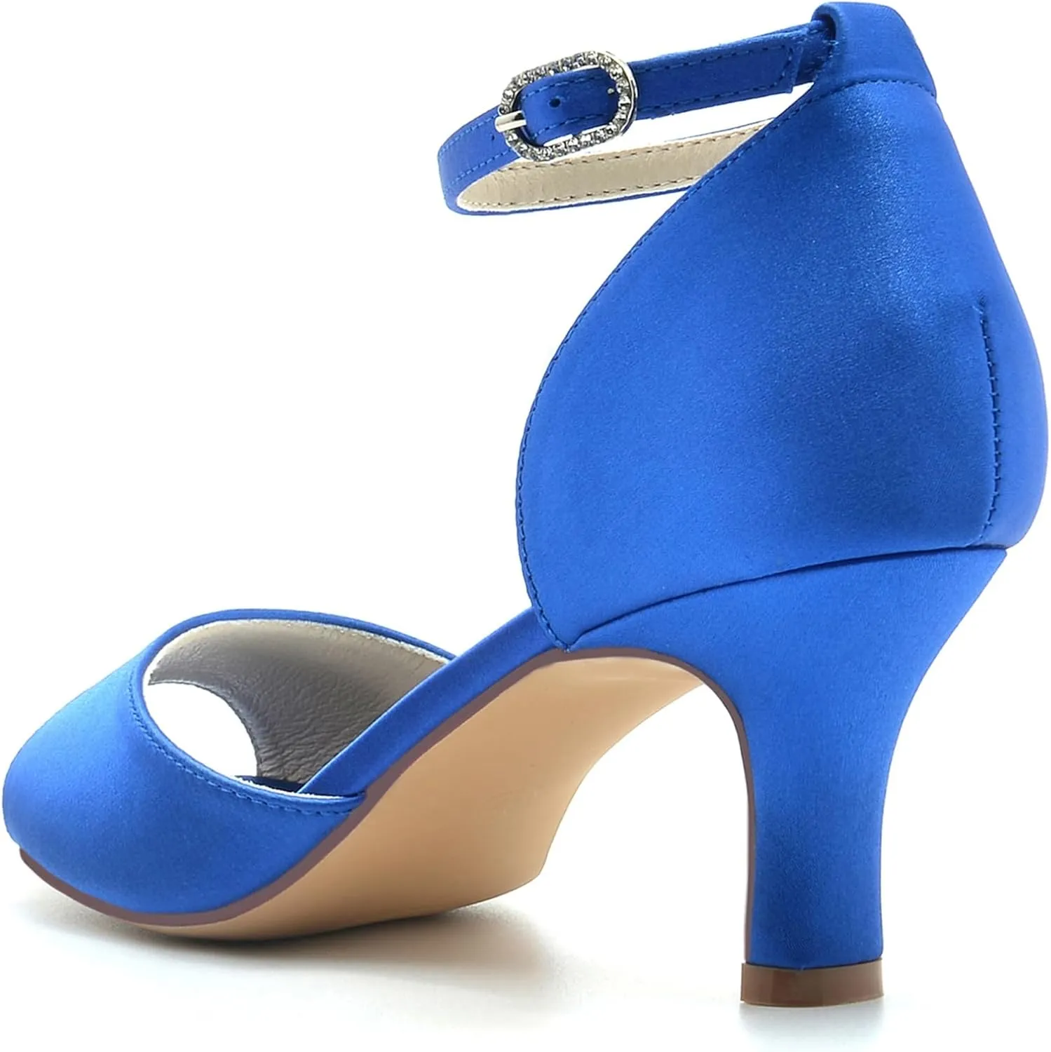 Hanfike Evening Sandals for Women Low Heel Ankle Strap Wedding Party Shoes JY099