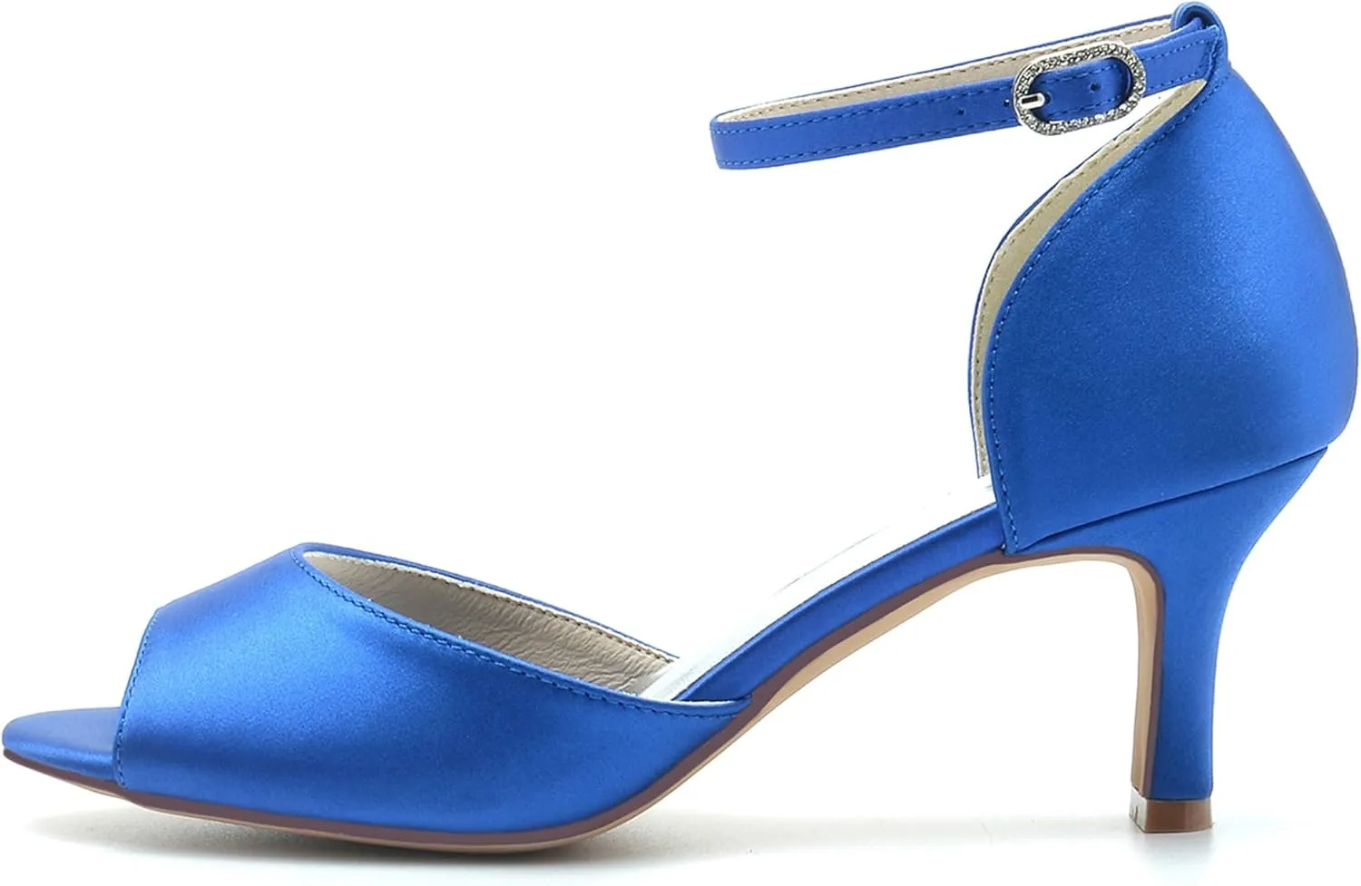 Hanfike Evening Sandals for Women Low Heel Ankle Strap Wedding Party Shoes JY099