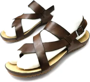 Harssidanzar Genuine Leather Sandals Mens for Outdoor Sandals Mens Adjustable Strap Sandals Leather Sandals Men GM202