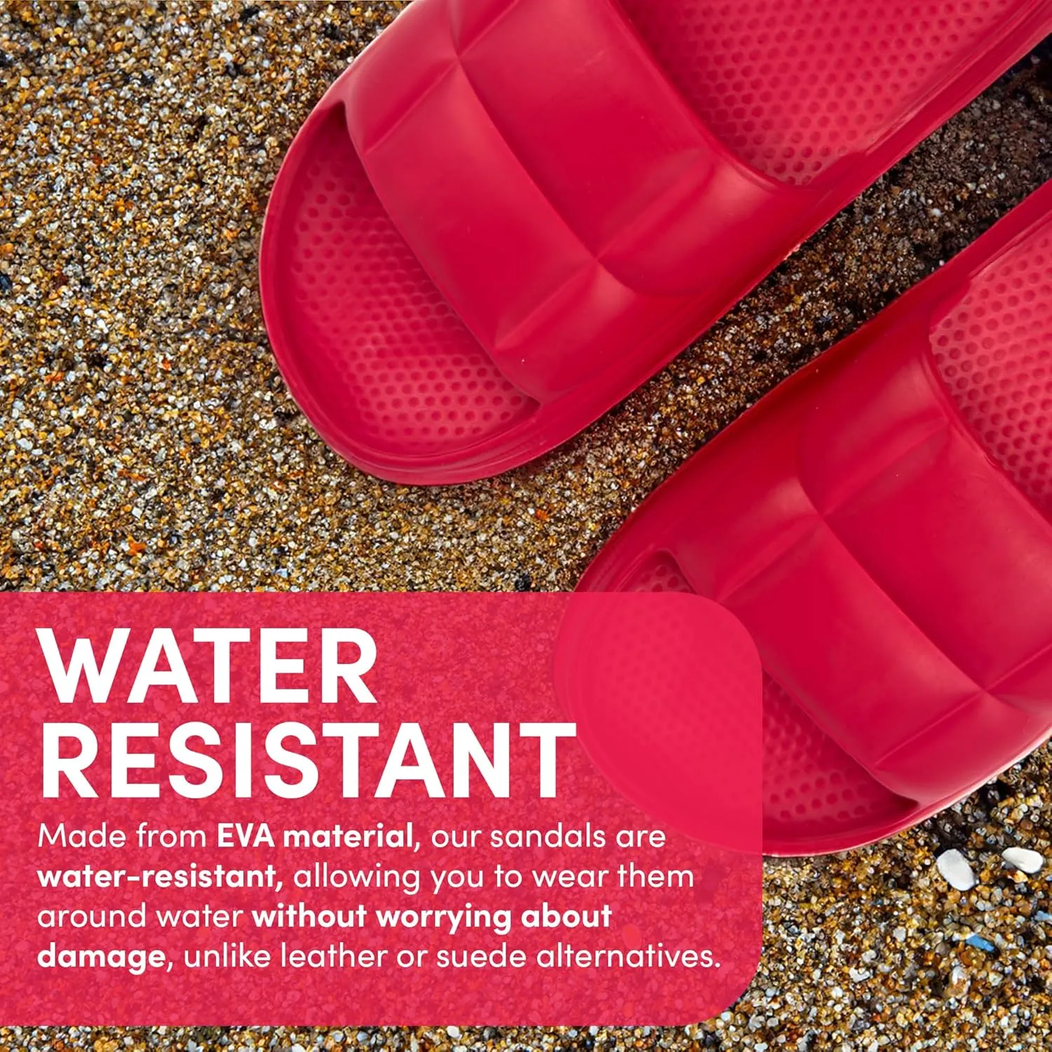 Helios Sandals with Flexible, Non-Slip, & Waterproof Material for Women, Men, Children, One Buckle Rubber Unisex Eva Sandals for Summer