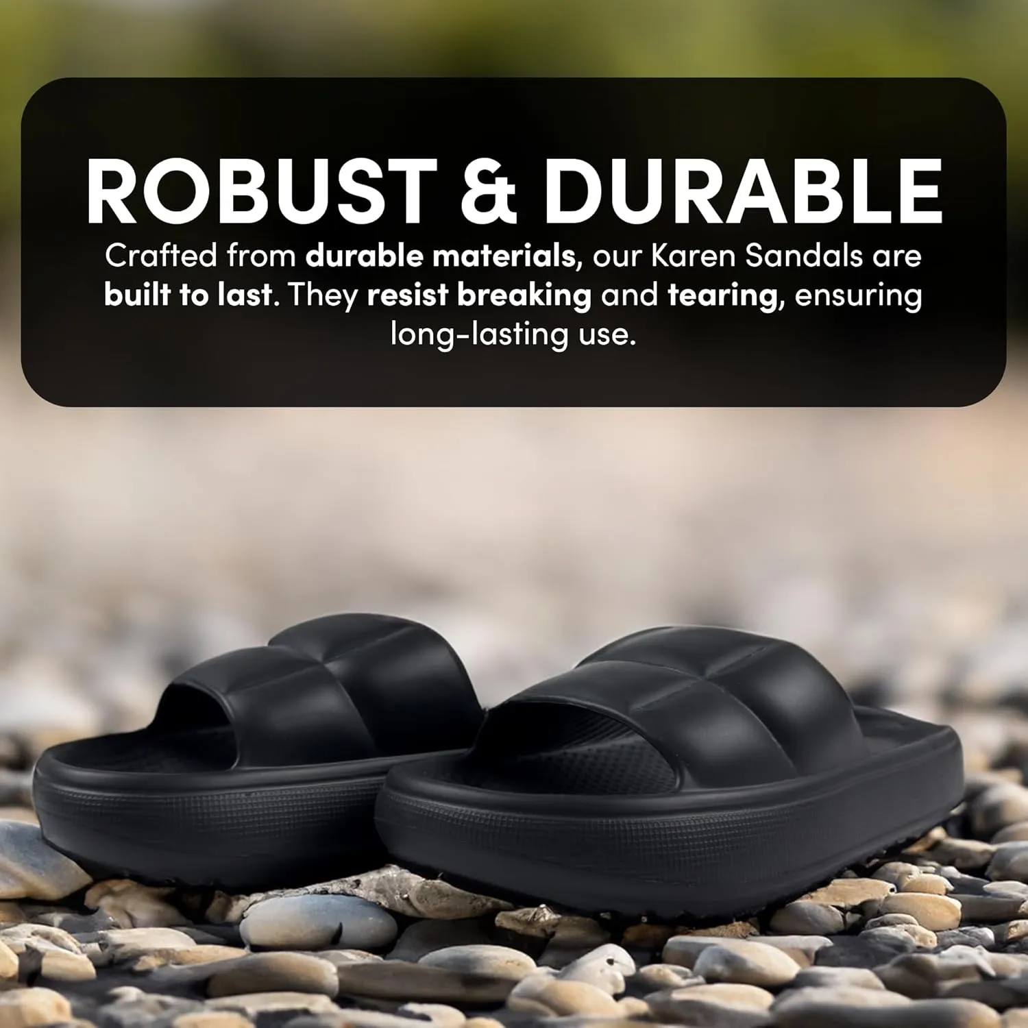 Helios Sandals with Flexible, Non-Slip, & Waterproof Material for Women, Men, Children, One Buckle Rubber Unisex Eva Sandals for Summer