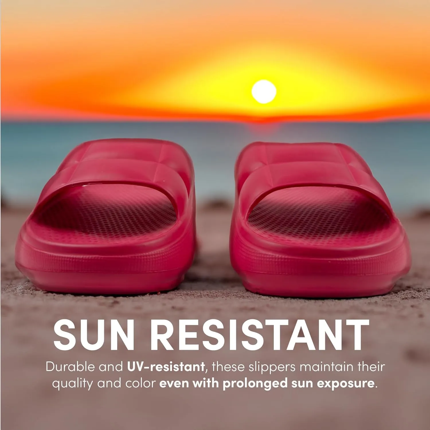 Helios Sandals with Flexible, Non-Slip, & Waterproof Material for Women, Men, Children, One Buckle Rubber Unisex Eva Sandals for Summer