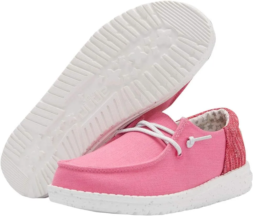 Hey Dude Girl's Wendy Youth Multiple Sizes & Colors | Girl’s Shoes | Girl’s Lace Up Loafers | Lightweight & Comfortable