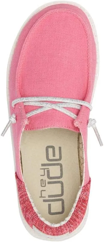 Hey Dude Girl's Wendy Youth Multiple Sizes & Colors | Girl’s Shoes | Girl’s Lace Up Loafers | Lightweight & Comfortable