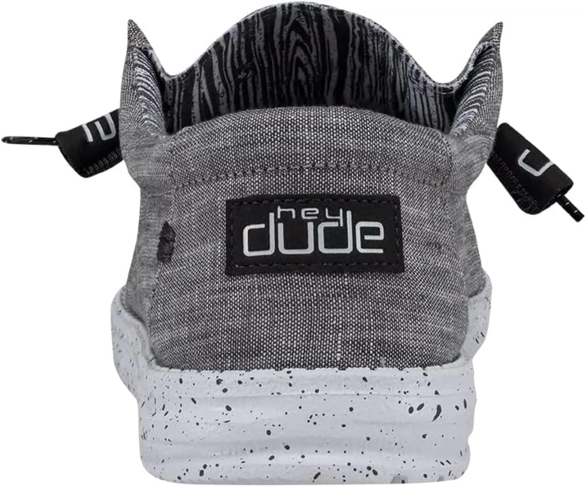Hey Dude Men's Wally Chambray | Men's Loafers | Men's Slip On Shoes | Comfortable & Light-Weight