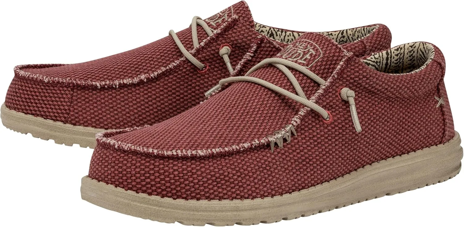 Hey Dude Men's Wally Stitch | Men's Loafers | Men's Slip On Shoes | Comfortable & Light-Weight