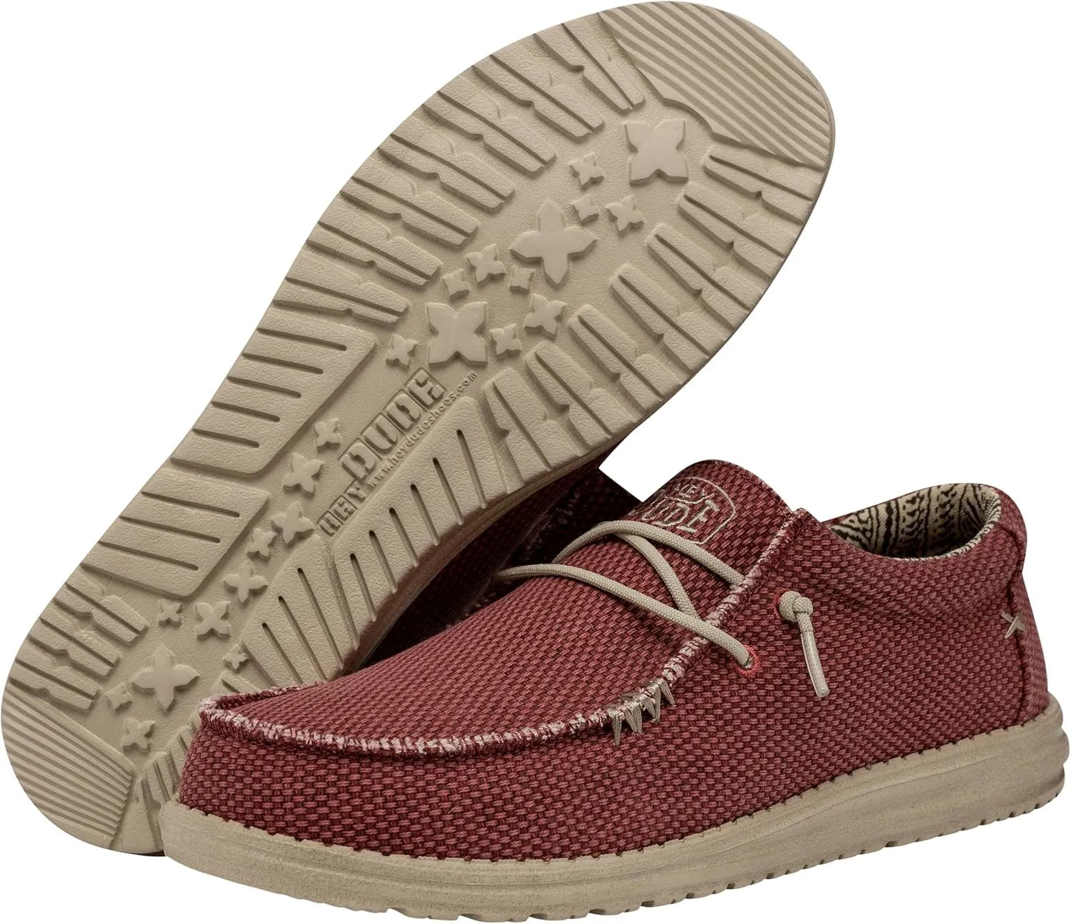 Hey Dude Men's Wally Stitch | Men's Loafers | Men's Slip On Shoes | Comfortable & Light-Weight