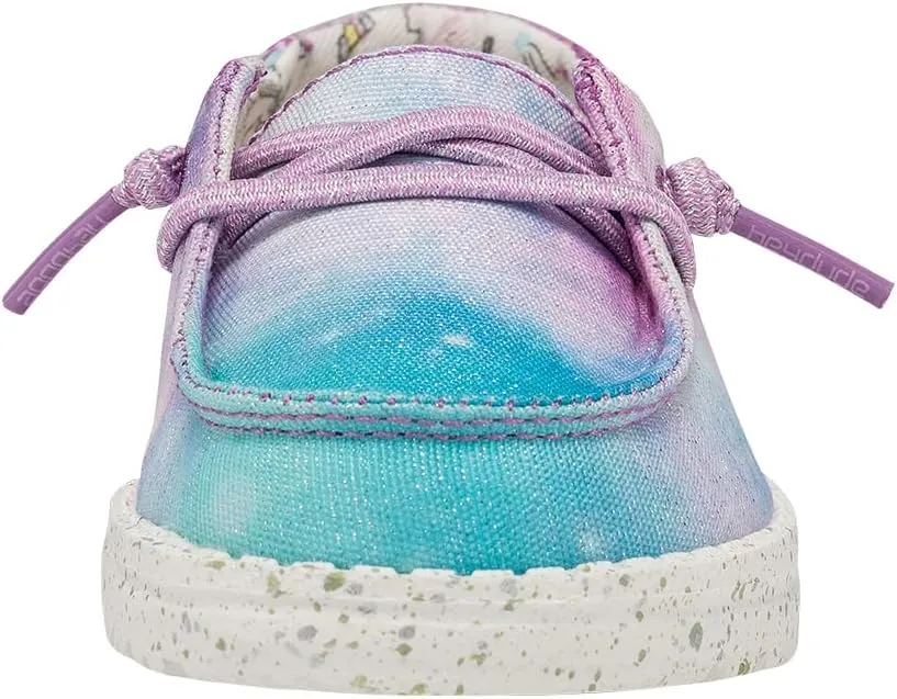 Hey Dude Toddler Wendy Sparkle | Toddler Loafers | Kids Slip on Shoes | Comfortable & Light-Weight