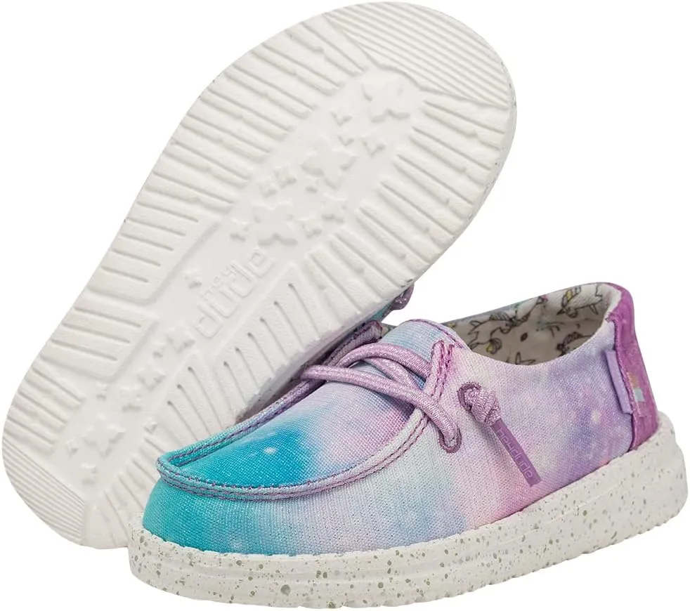 Hey Dude Toddler Wendy Sparkle | Toddler Loafers | Kids Slip on Shoes | Comfortable & Light-Weight