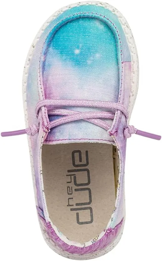Hey Dude Toddler Wendy Sparkle | Toddler Loafers | Kids Slip on Shoes | Comfortable & Light-Weight