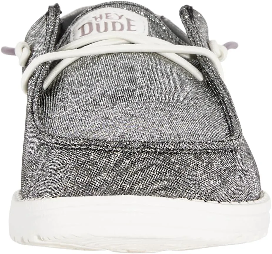 Hey Dude Wendy Metallic Sparkle Charcoal