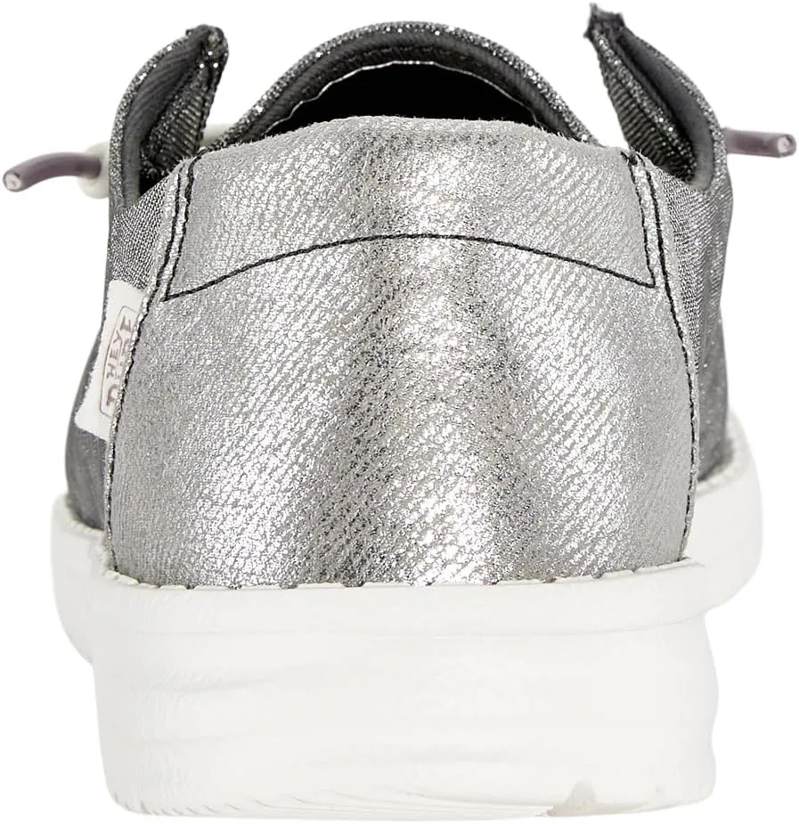 Hey Dude Wendy Metallic Sparkle Charcoal