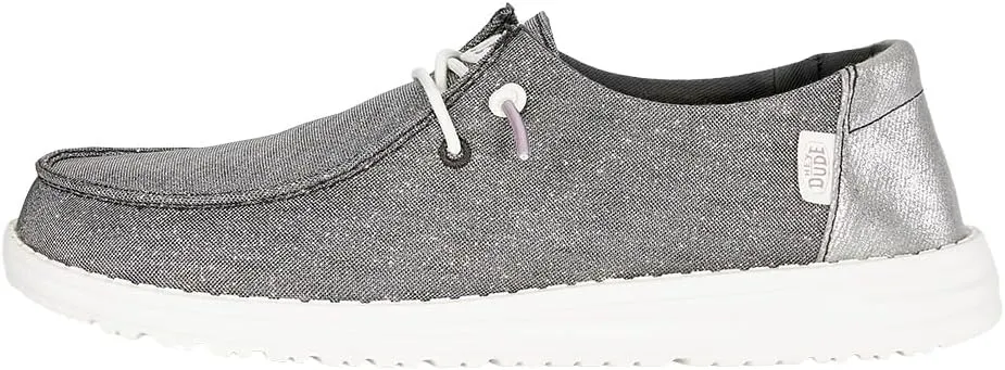 Hey Dude Wendy Metallic Sparkle Charcoal