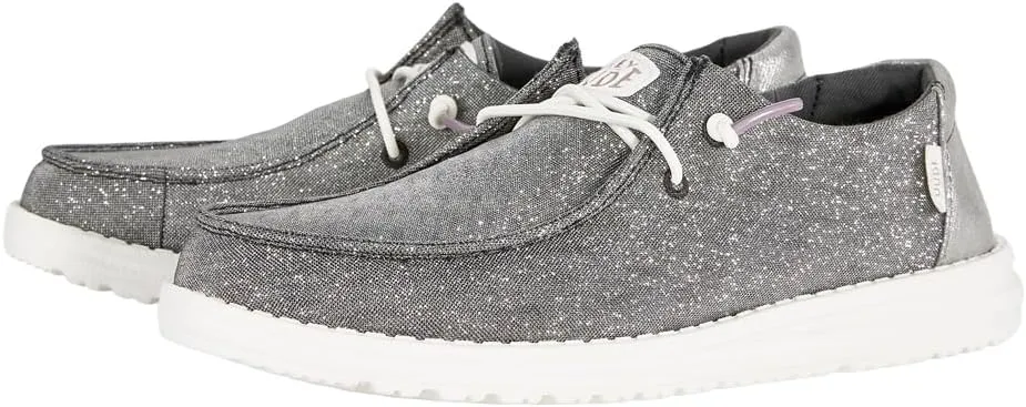 Hey Dude Wendy Metallic Sparkle Charcoal