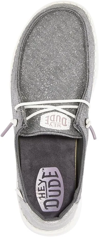 Hey Dude Wendy Metallic Sparkle Charcoal