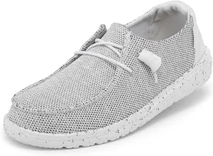 Hey Dude Women's Wendy Chambray | Women's Shoes | Women's Lace Up Loafers | Comfortable & Light-Weight