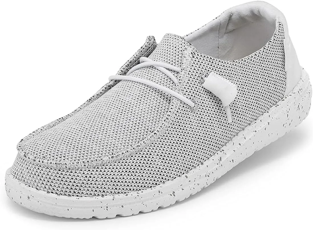 Hey Dude Women's Wendy Chambray | Women's Shoes | Women's Lace Up Loafers | Comfortable & Light-Weight