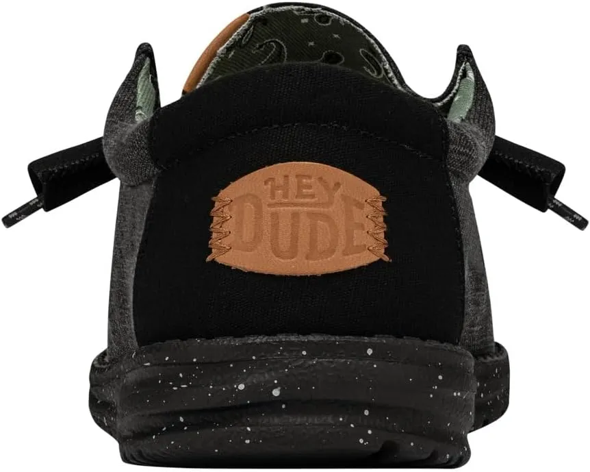 HEYDUDE Men's Wally Washed Canvas, Men’s Shoes, Slip-on Loafers, Comfortable & Light-Weight